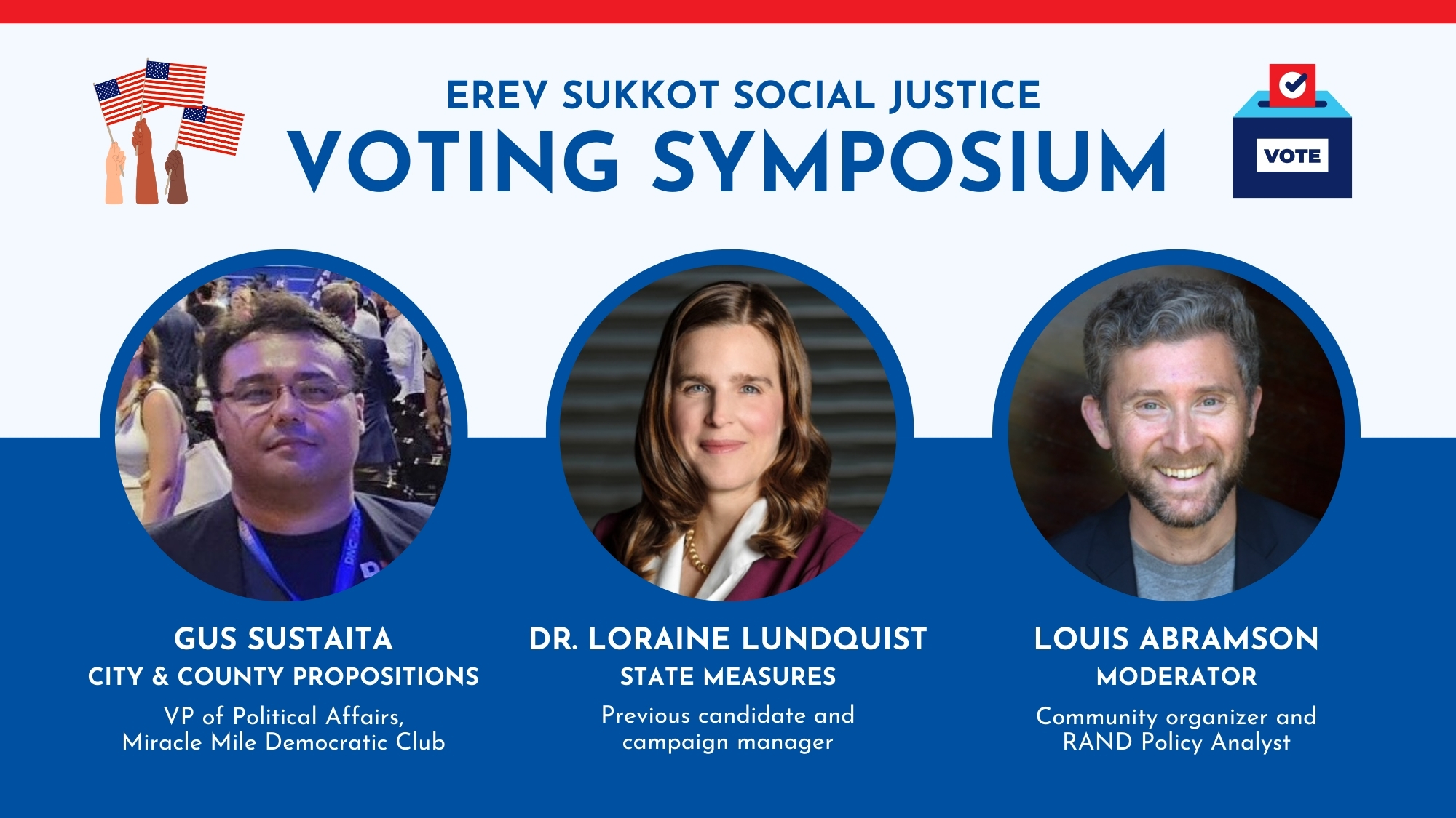 Erev Sukkot Social Justice Voting Symposium